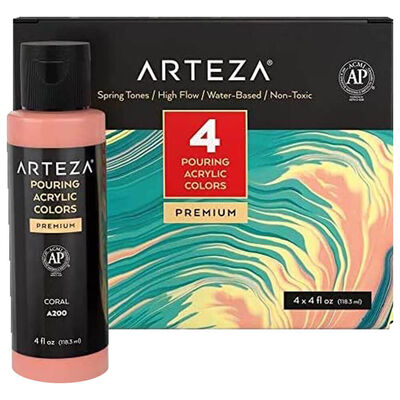 Arteza Pouring Acrylic Spring Tones: Pack of 4 image number 1