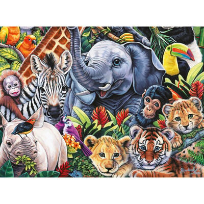 Jungle Babies 500 Piece Jigsaw Puzzle image number 2