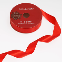 Red Satin Ribbon 3m
