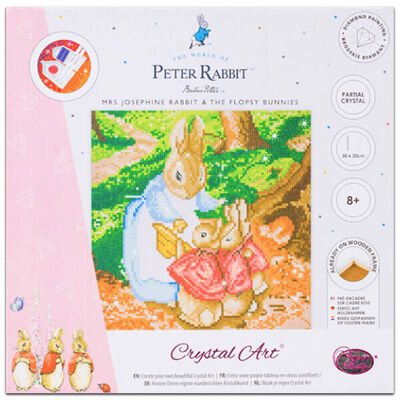 Mrs Josephine Rabbit & The Flopsy Bunnies Crystal Art Kit image number 1