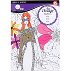 A5 Art Therapy Colouring Book: Fashion image number 1