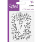 Crafters Companion Clear Acrylic Stamp - Floral Letter V image number 1