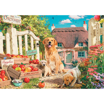Dogs at the Cottage 500 Piece Jigsaw Puzzle image number 2