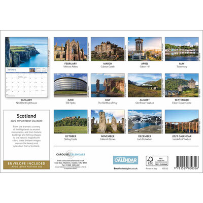 Scotland 2020 A4 Wall Calendar image number 2
