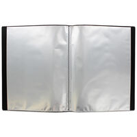 Black A4 Pocket Display Book: 50 Pockets