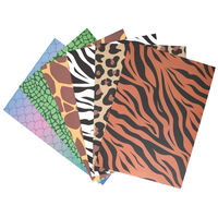 A4 Animal Patterned Card: Pack of 12