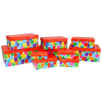 Balloons 10 Nested Gift Boxes Set image number 3