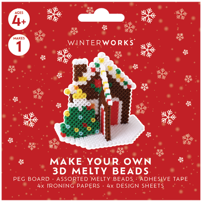 Make Your Own 3D Melty Beads Gingerbread House image number 1