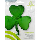 29 Inch Satin Emerald Shamrock Super Shape Helium Balloon image number 2