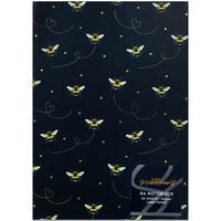 Bee Happy Patterned A4 Casebound Notebook