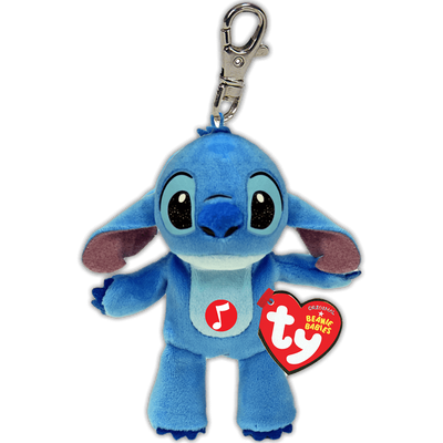 Ty Disney Stitch Clip and Sound Plush Keyring image number 1