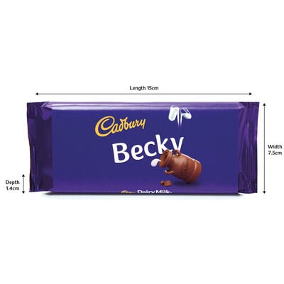 Cadbury Dairy Milk Chocolate Bar 110g - Becky image number 3