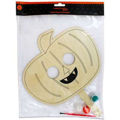 Colour Your Own Halloween Wooden Stick Masks: Assorted image number 1