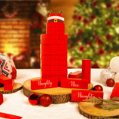 Christmas Santa Stacker Topple Tower Game image number 2