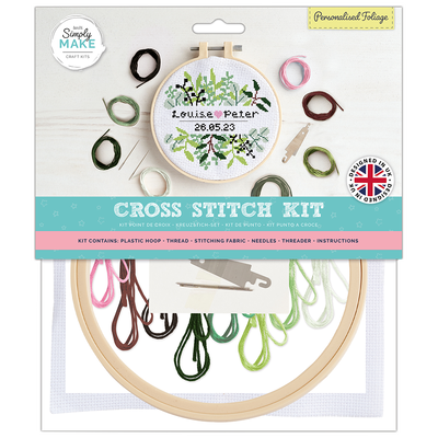 Simply Make: Personalised Foliage Cross Stitch Kit image number 1