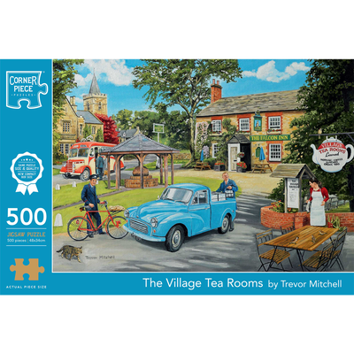The Village Tea Rooms by Trevor Mitchell 500 Piece Jigsaw Puzzle image number 1