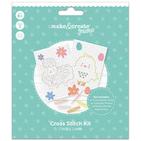 Easter Cross Stitch Kit: Chick & Lamb