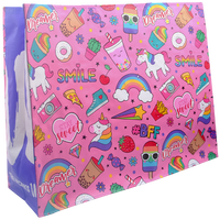 Pink Stickers Shopper Bag