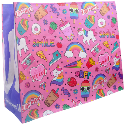 Pink Stickers Shopper Bag image number 1