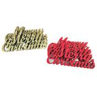Wooden Glitter Merry Christmas Embellishments: Pack of 9 image number 1