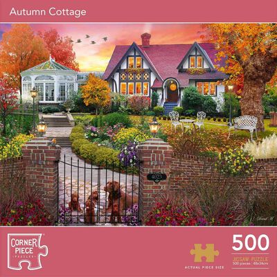 Autumn Cottage 500 Piece Jigsaw Puzzle image number 1