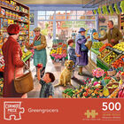 Greengrocers 500 Piece & Summer Stream 1000 Piece Jigsaw Puzzle with Portapuzzle Board Bundle image number 2