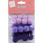 Purple Pom Poms - 24 Pack image number 1