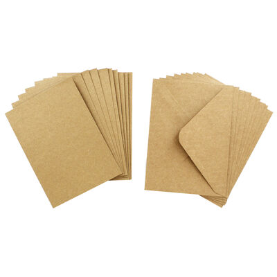 Kraft Cards and Envelopes - Pack Of 10 image number 2