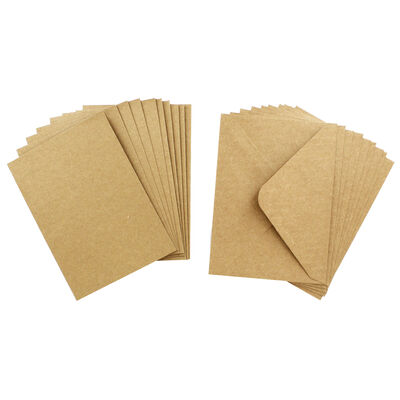 Kraft Cards and Envelopes - Pack Of 10 image number 2
