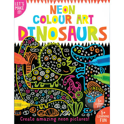 Neon Colour Art: Dinosaurs image number 1