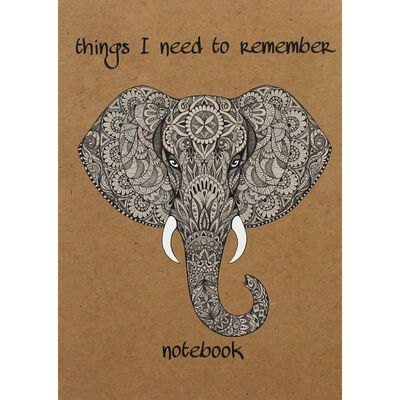 A5 Flexi Elephant Things to Remember Notebook image number 1