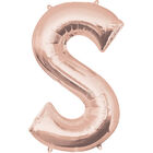 34 Inch Light Rose Gold Letter S Helium Balloon image number 1
