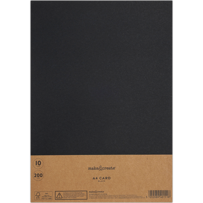 A4 Black Card: Pack of 10 image number 1