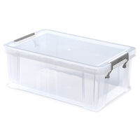 Whitefurze Allstore 10 Litre Clear Plastic Storage Box