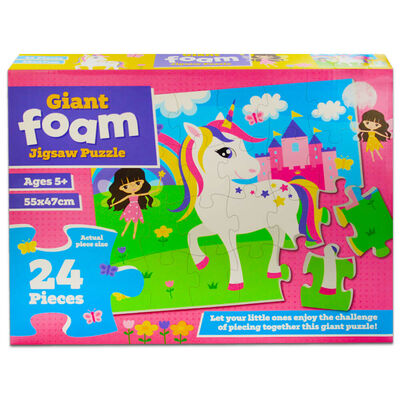 Giant Foam 24 Piece Jigsaw Puzzle: Unicorn image number 1