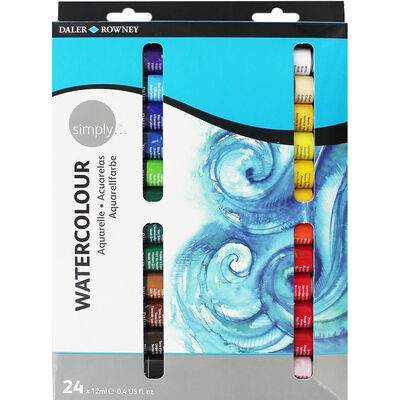 Daler Rowney Simply Watercolour 24 x 12ml Set image number 1