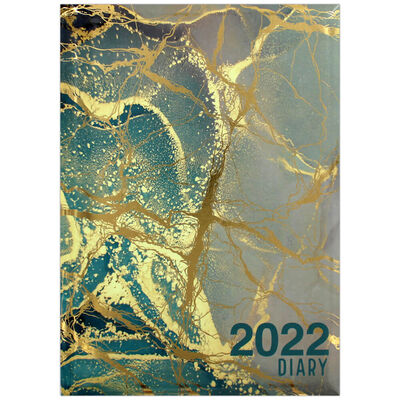 A5 Marble 2022 Week to View Diary image number 1