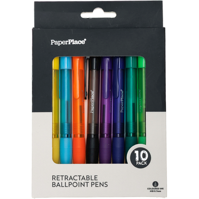 Paper Place Rainbow Ballpoint Pens: Pack of 10 image number 1