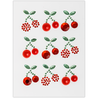 Cherry Gemstone Stickers: Pack of 9