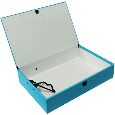 Bright Blue Foolscap Box File image number 2