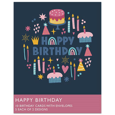 Happy Birthday Cards: Pack of 10 image number 1