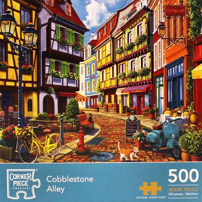 Cobblestone Alley 500 Piece Jigsaw Puzzle image number 1