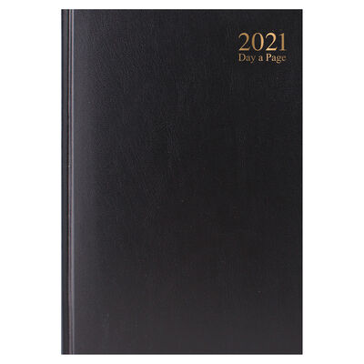 A5 Black 2021 Day a Page Diary image number 1