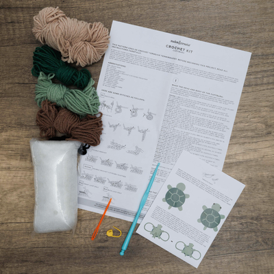 Make Your Own Capybara & Turtle Crochet Kit image number 2