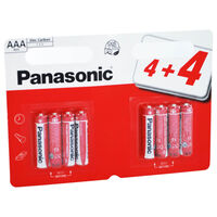 Panasonic Zinc Carbon AAA Batteries: Pack of 8