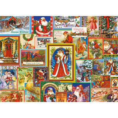 Christmas Postcards 500 Piece Jigsaw Puzzle image number 2