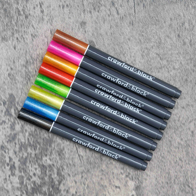 Crawford & Black Metallic Outline Markers: Pack of 8 image number 2