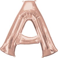 34 Inch Light Rose Gold Letter A Helium Balloon
