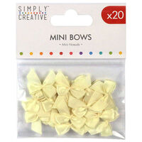 Ivory Mini Bows: Pack of 20