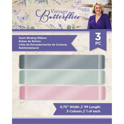Sara Signature Vintage Butterflies Seam Binding Ribbon image number 1